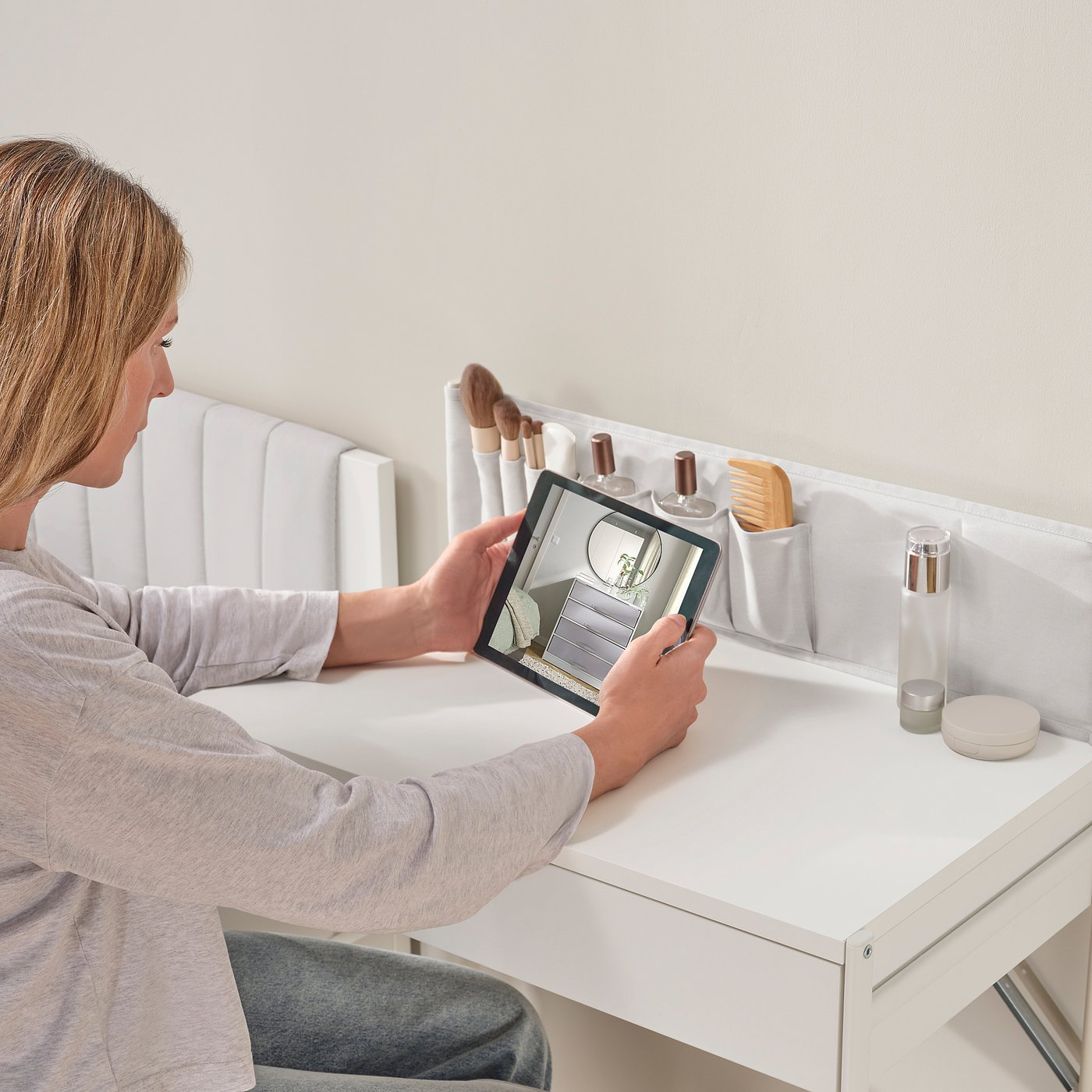 BRUKSVARA ブルクスヴァーラ ドレッサー, ホワイト/ライトグレー