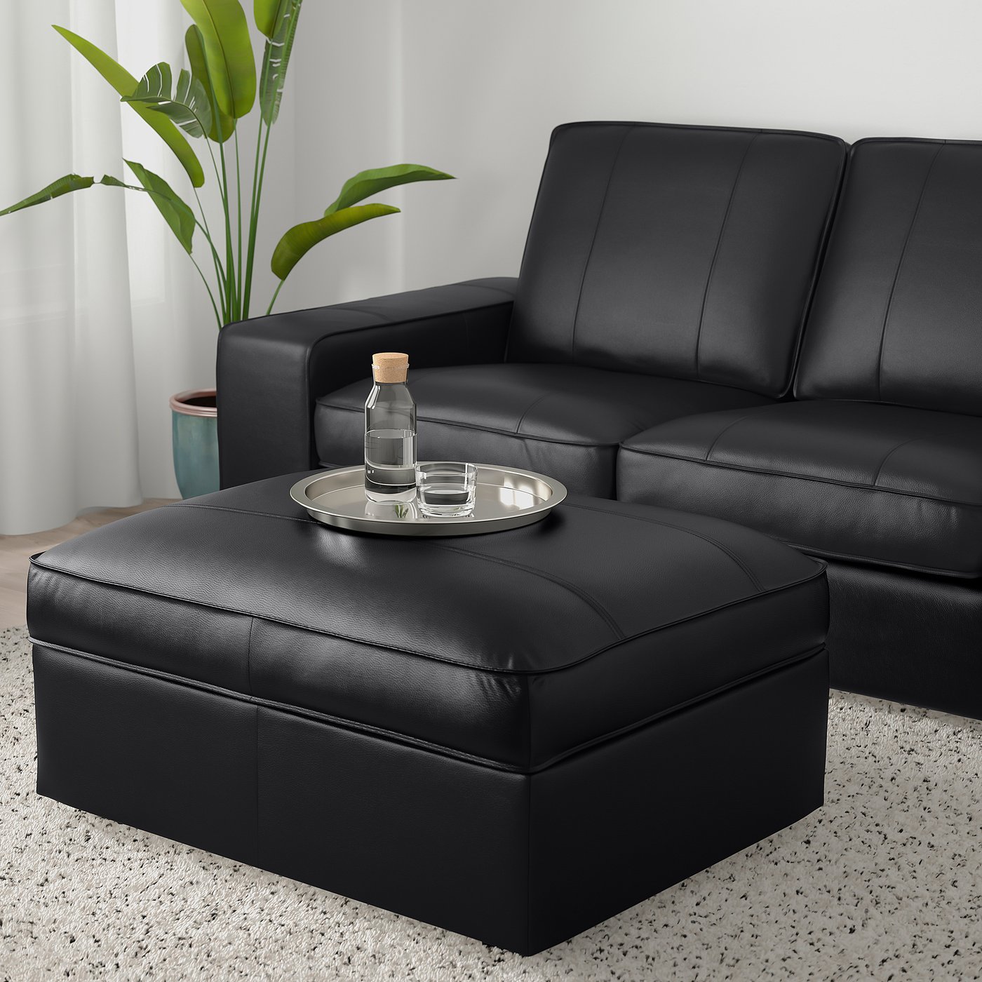 KIVIK シーヴィク オットマン, グラン/ボームスタード ブラック - IKEA