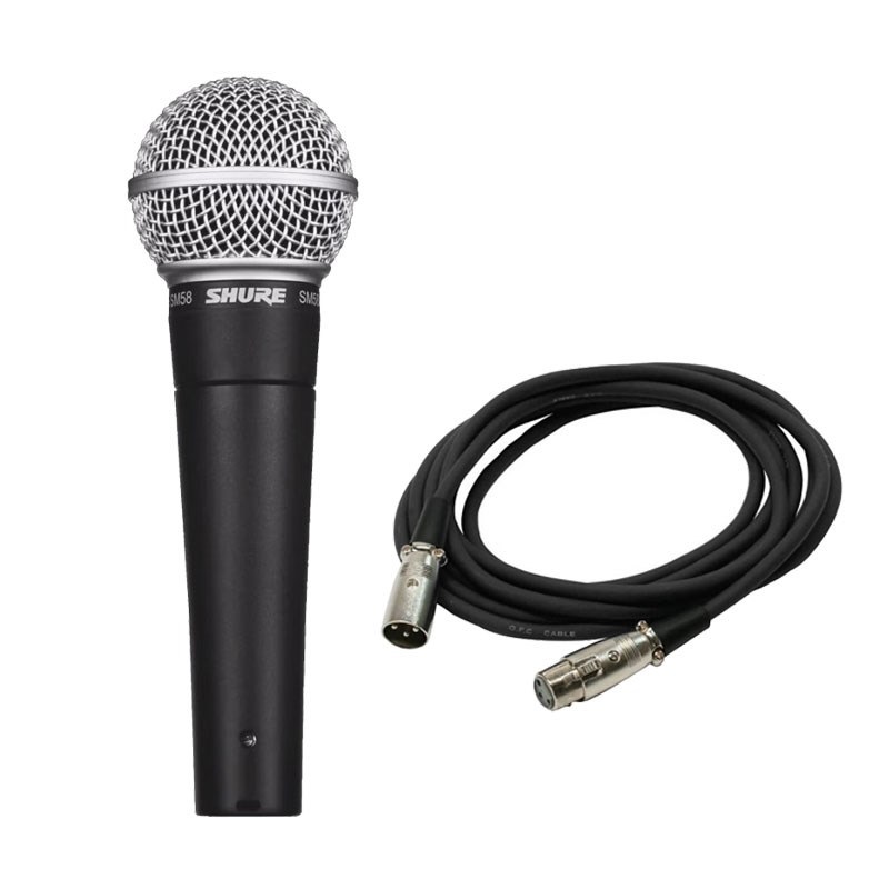 SHURE SM58-LCE【マイクケーブルセット(XLRメス-XLRオス)5.0m】(定番