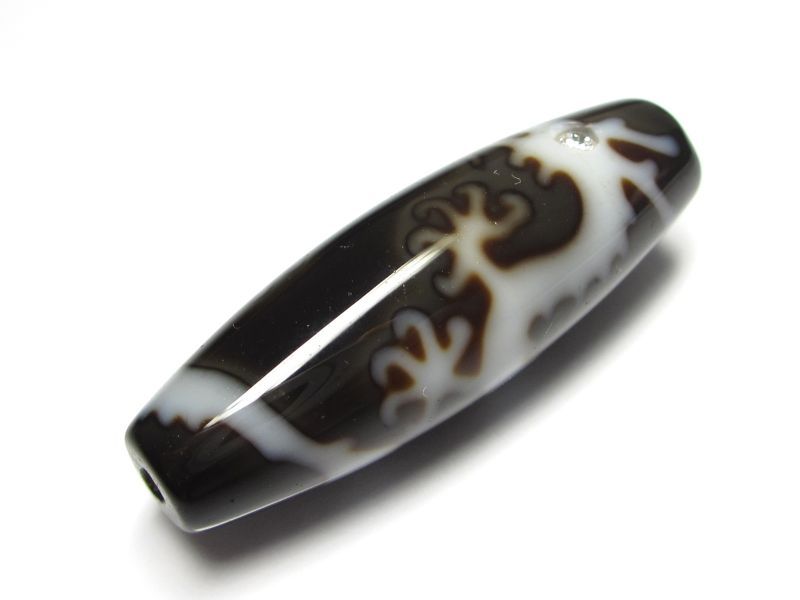 黒地至純・水晶目入り 五爪龍神天珠 38mm - 石縁パワーストーン専門店