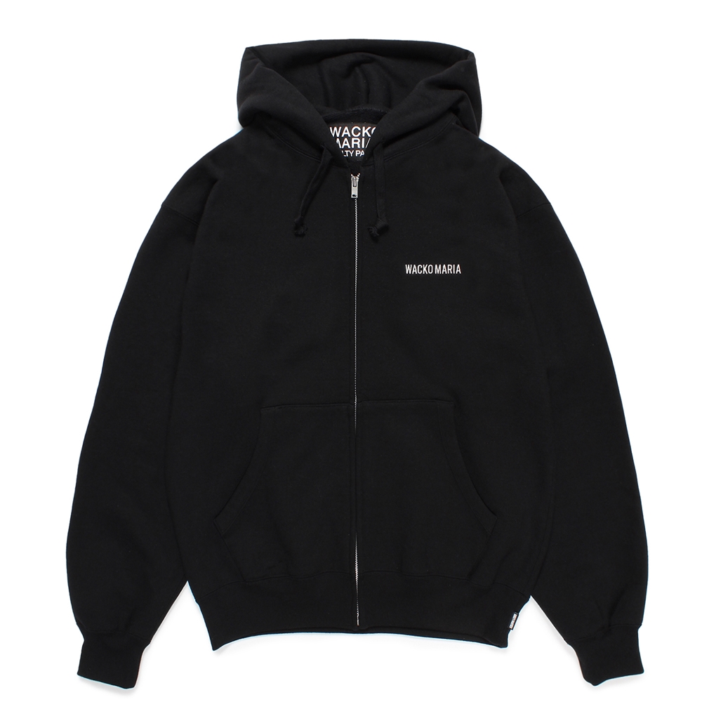 WACKO MARIA/HEAVY WEIGHT FULL ZIP HOODED SWEAT SHIRT（BLACK