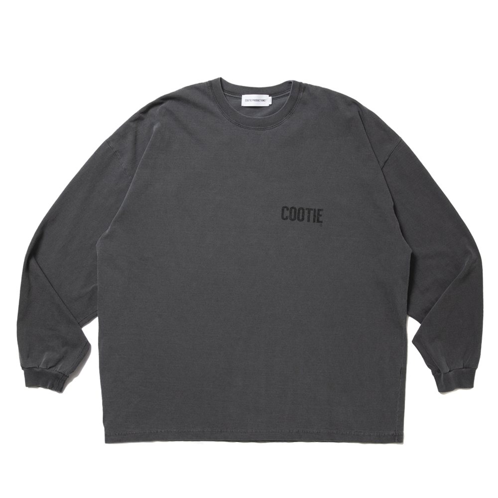 COOTIE PRODUCTIONS/Pigment Dyed L/S Tee（Black）［ピグメントダイ