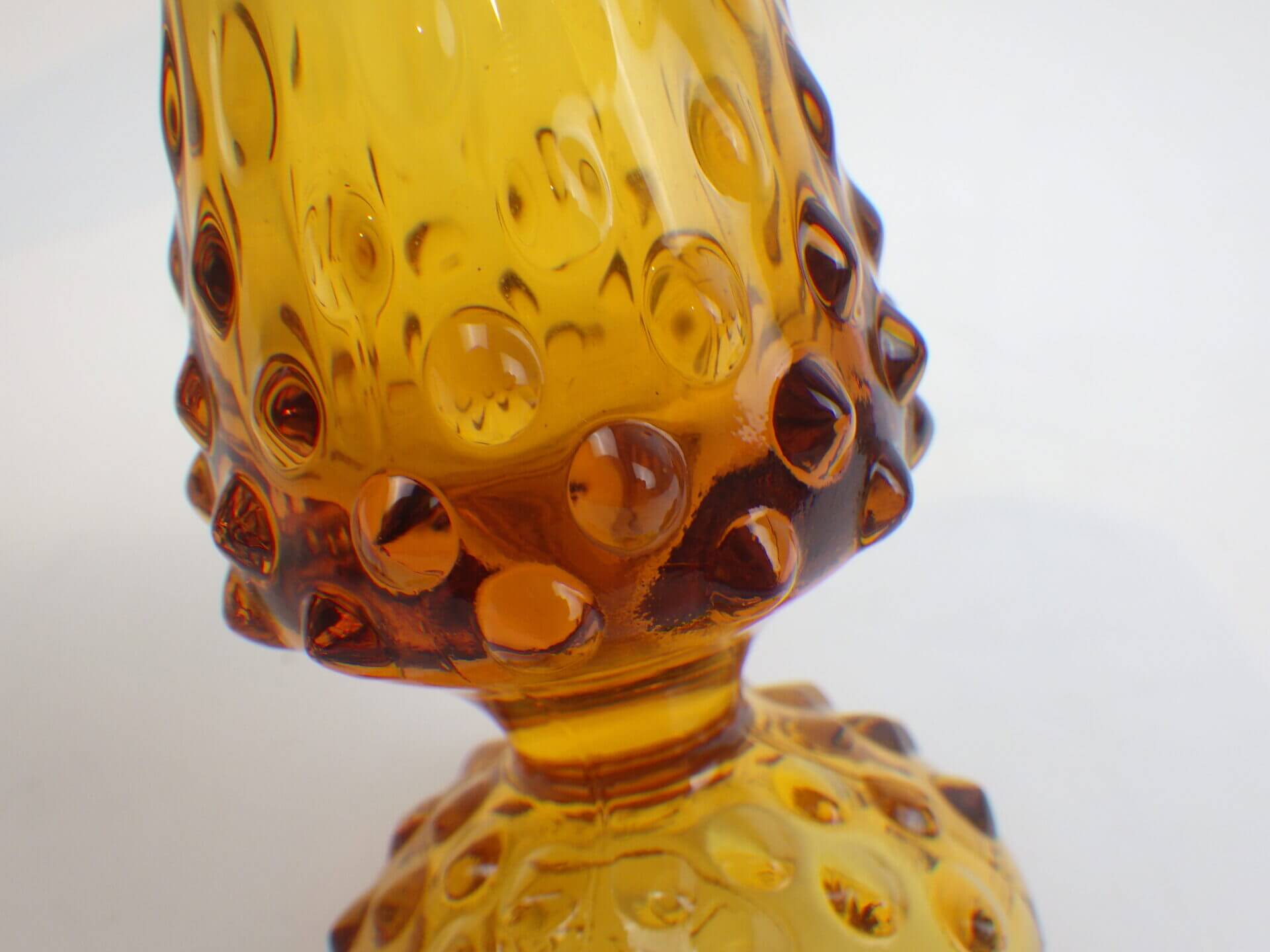 Fenton” Vintage Art Glass Hobnail Vase（H24.8cm）フェントン