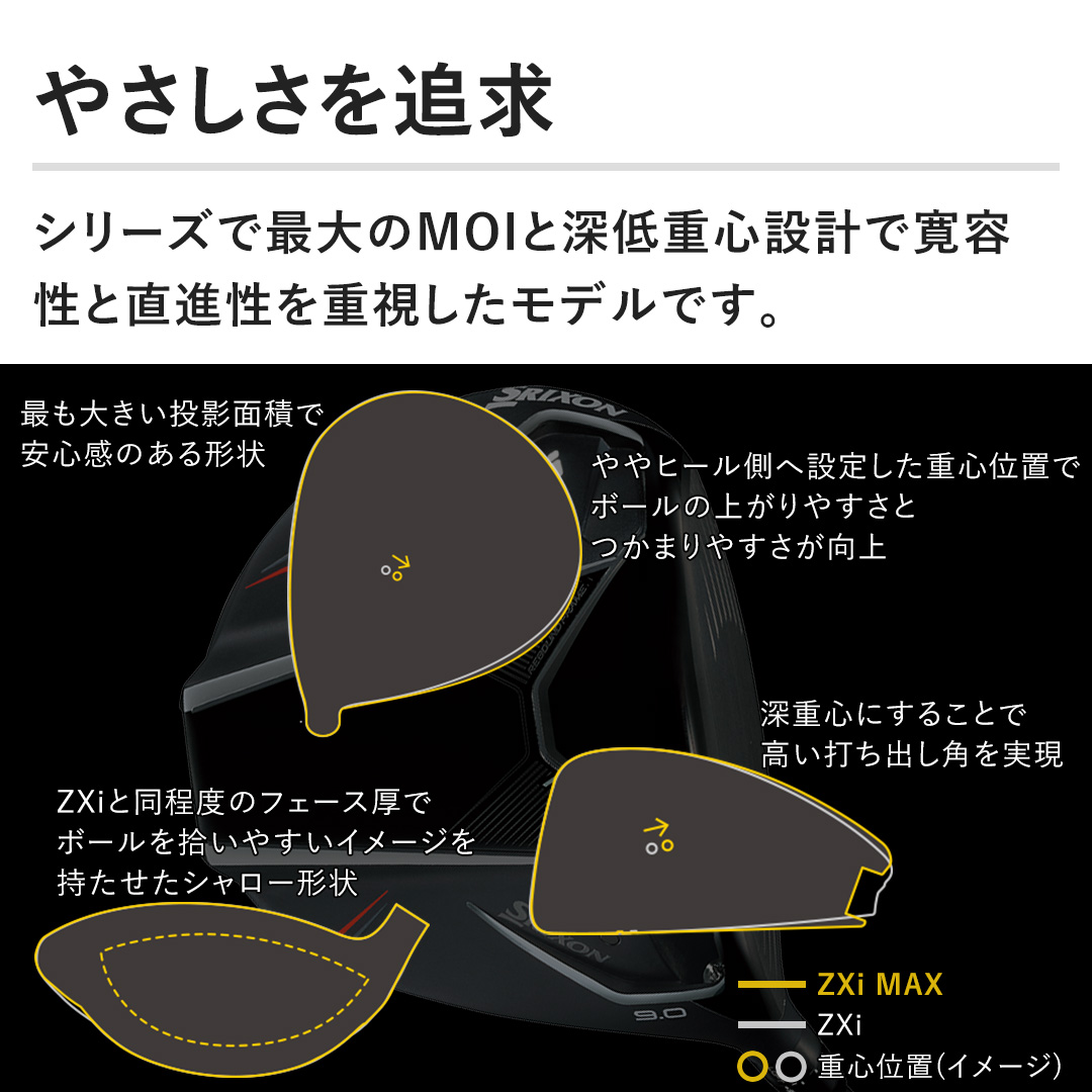 SRIXON ゴルフ Zxi MAX DRIVER 9.0S 25ZXIMAX OD50 W9.0S 通販