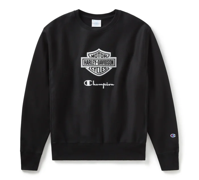 Champion x Harley-Davidson Fanatic Crew Neck Sweatshirt - Black