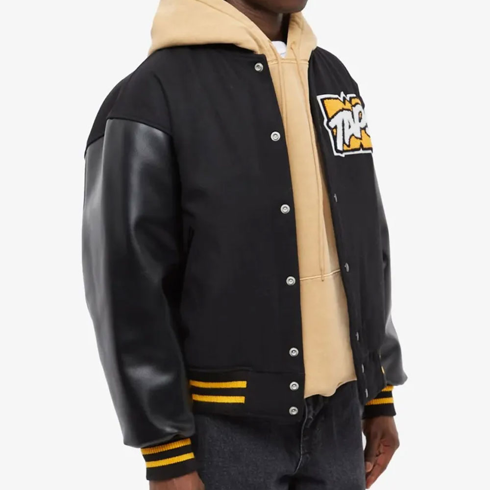 Black Toon Wtaps Varsity Jacket - Jackets Masters