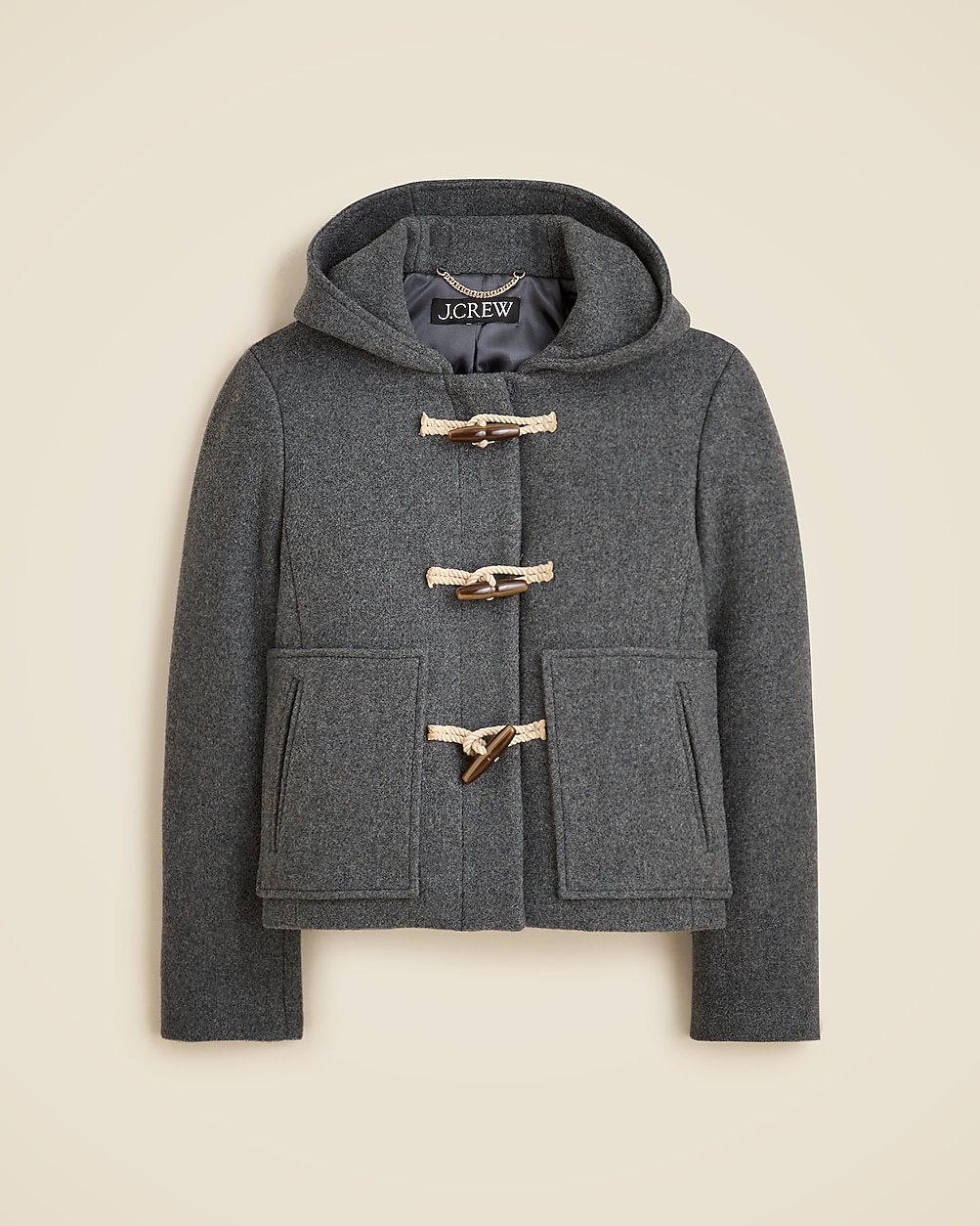 Short Duffle Coat In Italian Stadium-cloth For Women | J.Crew