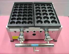 業務用たこ焼器 縁高・鉄28穴or大18穴x2連