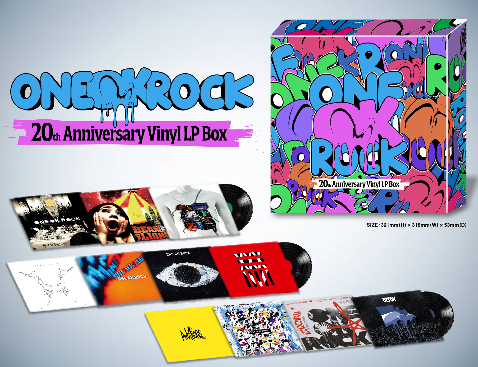 ONE OK ROCK 20th Anniversary Vinyl LP Box』初回生産分の増産が決定