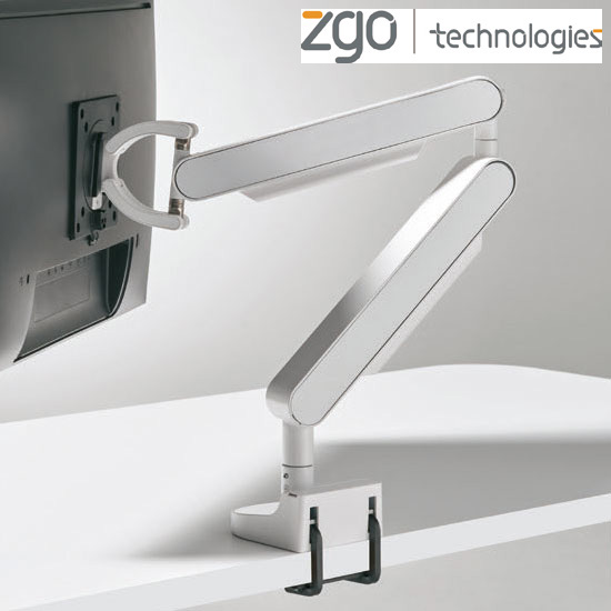 ZG1モニターアーム ホワイト 4E98BA-XC12 オカムラの通販【法人