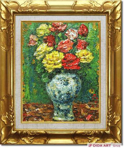 萩谷巌 ばら オランダ壷 | 絵画など美術品の販売と買取 | 東京・銀座