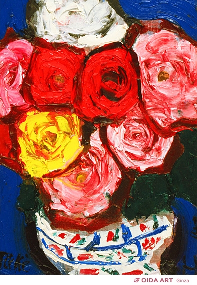 林武 薔薇（4号） | 絵画など美術品の販売と買取 | 東京・銀座 おいだ美術