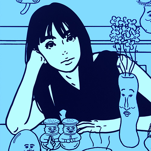 KYNE(キネ) KYNE×NONCHELEEE「Untitled」（2023/ブルー） | 絵画など