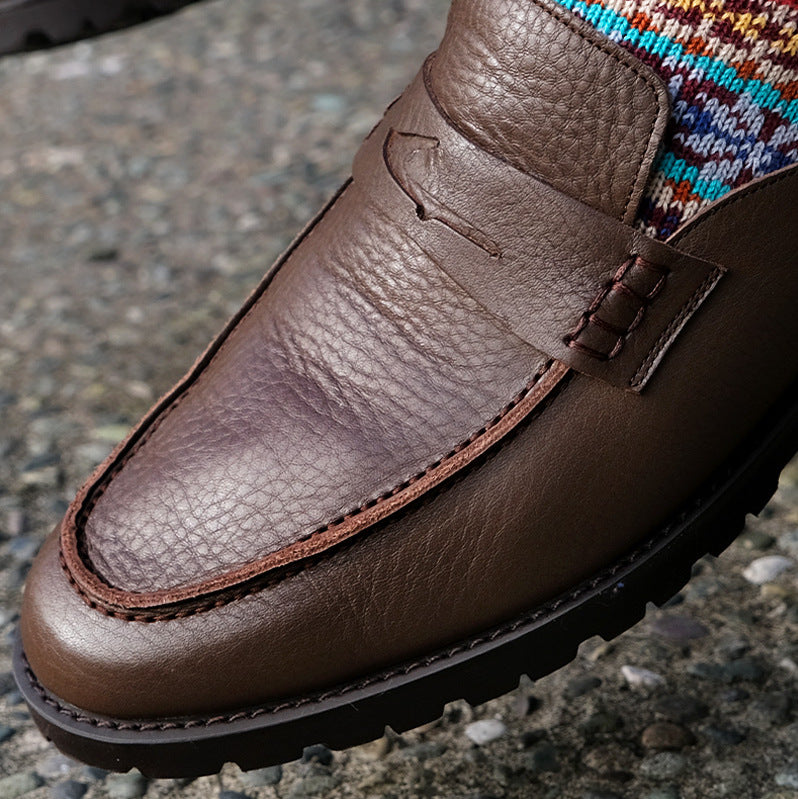 Liberato Slip-on Loafers (Dark Brown) - Okayama Denim