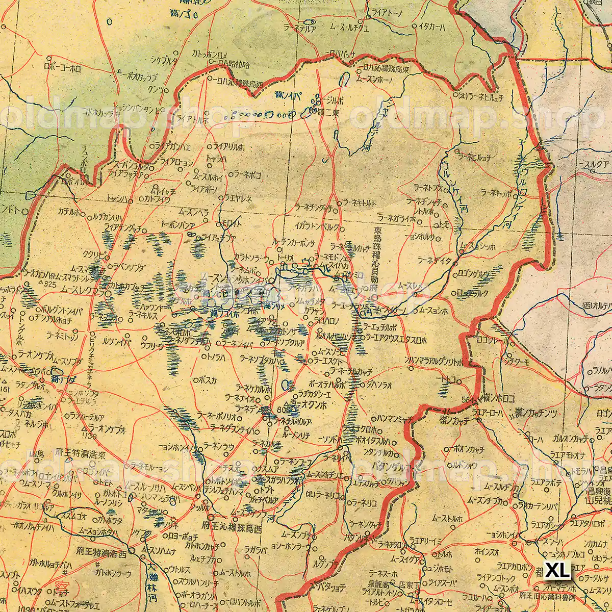 最新満洲国詳密大地図 蘇満国境方面詳図 （ソビエト満州国境方面詳図