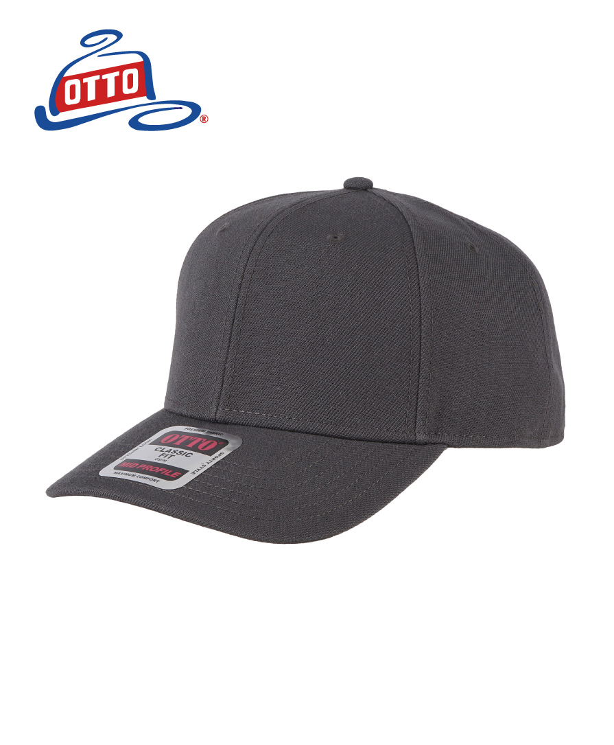 OTTO CAP】6パネルミッドプロファイルベースボールキャップ-USAカーブ