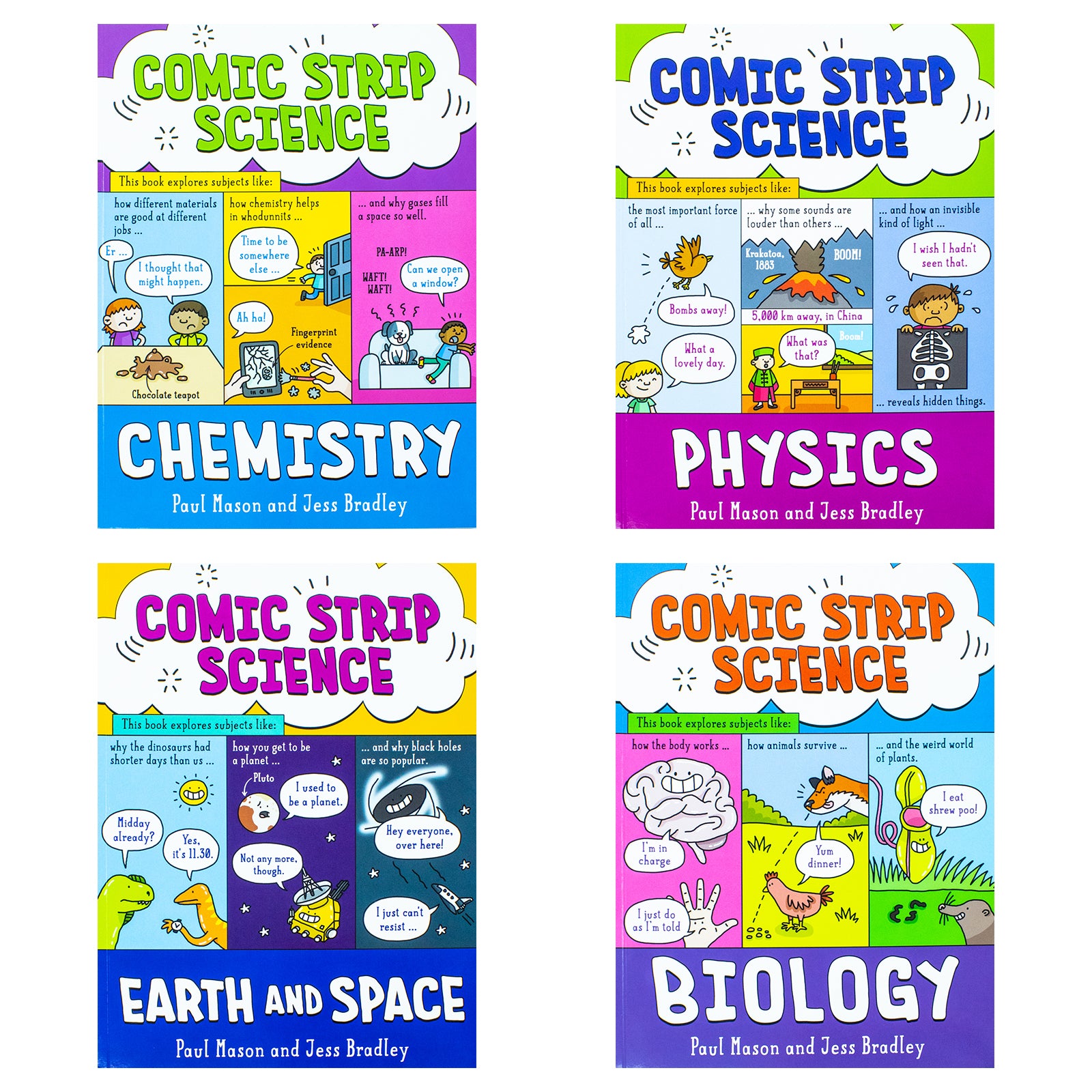 Comic Strip Science Series by Paul Mason: 4 Educational Books for