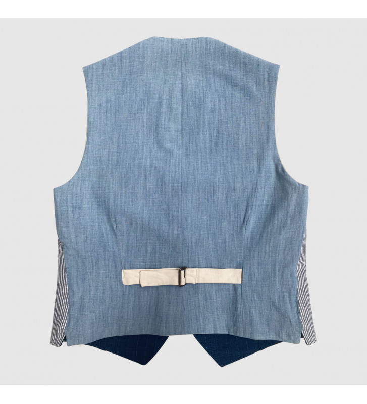 The Switch Raw Denim Blue/Stripes Vest