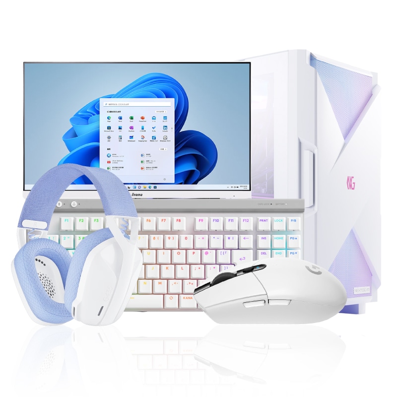 NEXTGEAR JG-A5G60(ホワイトカラー5点セット)│デスクトップパソコンの