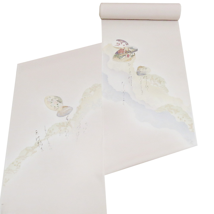 本染め塩瀬九寸名古屋帯【満月に桜】 [150326-ko-5] - ￥96,800 : 着物