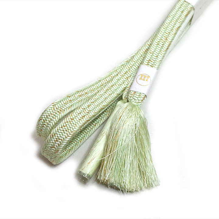 紐の渡敬 正絹 帯締め【金ちらし 薄緑】 [230523-oj-2] - ￥9,680