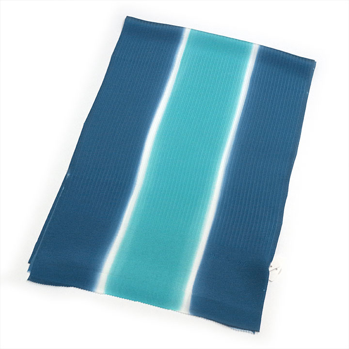 5936 付下げ 青 反物 正絹 花 丹後ちりめん 反物 丹後ちりめんの通販