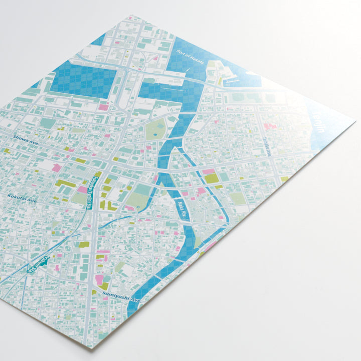 街まち】ポストカード/天神｜地図グッズ｜Map Design GALLERY