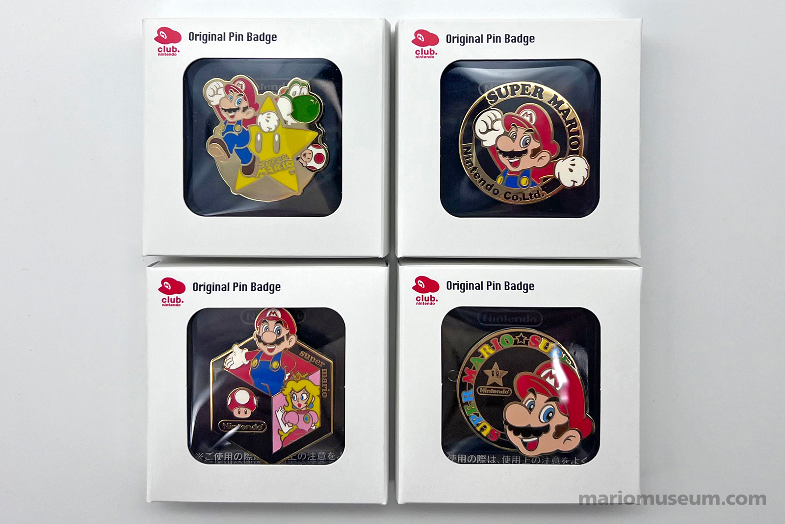 Club Nintendo original pin badges (set of 4) - Mario Museum