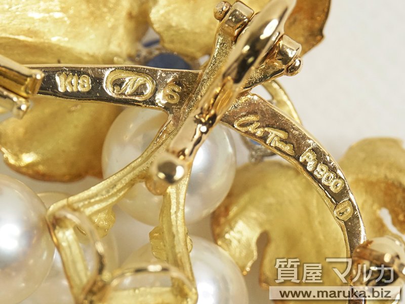 石川暢子 アズタイム 葡萄 パールブローチの買取・質預かり｜大阪の