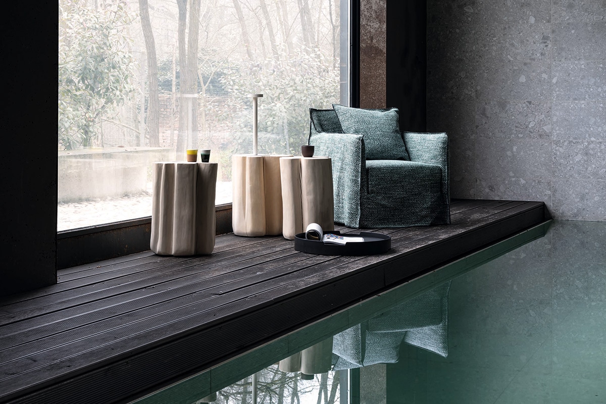 BRICK L サイドテーブル(直径46-55 高さ40cm)の通販 / マスターウォール