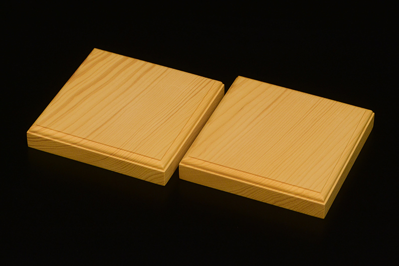 本榧1寸卓上将棋盤セット（ハギ盤・上） | 前川榧碁盤店