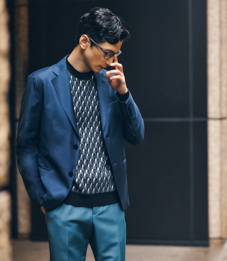 アルマーニ コレツォーニ セットアップ スーツ ネイビー 濃紺 T LINE