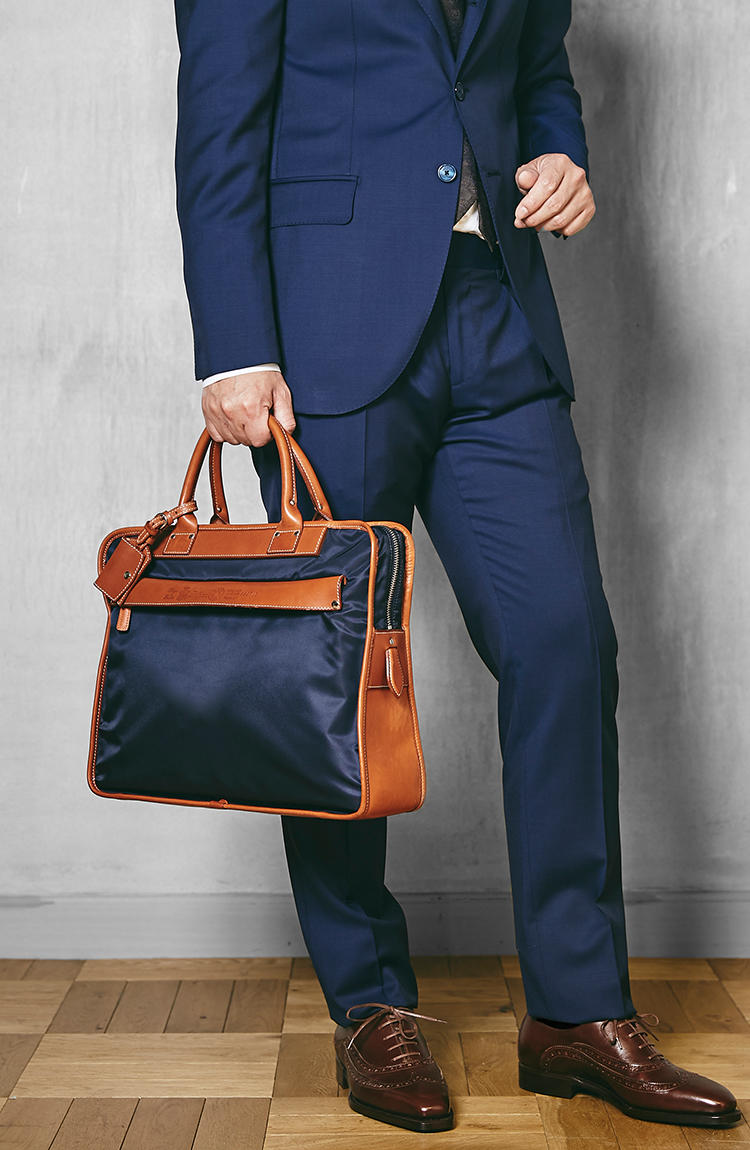 希少 フェリージ ブリーフバッグ ビジネス トートバッグ レザー 茶