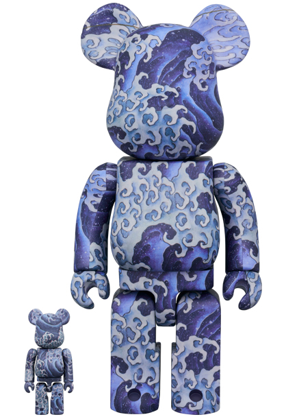 MEDICOM TOY - BE@RBRICK 葛飾北斎 上町祭屋台天井絵「男浪」100％ & 400％