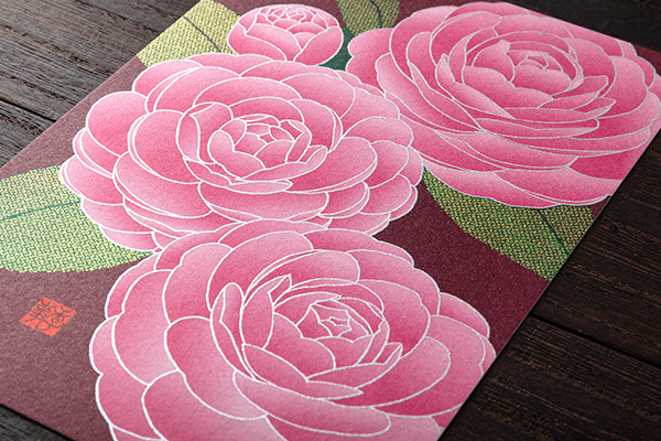 ハガキ/ポストカード｜紙シリーズ｜ポストカード 乙女椿柄(80008006