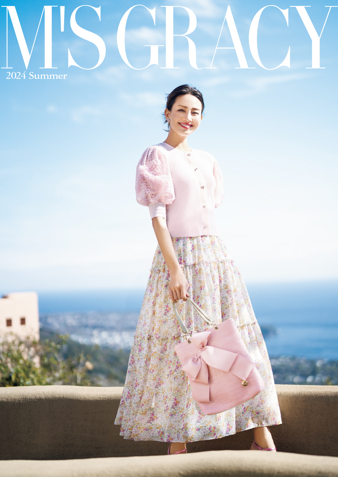 エムズグレイシー 薔薇柄ブラウススカート