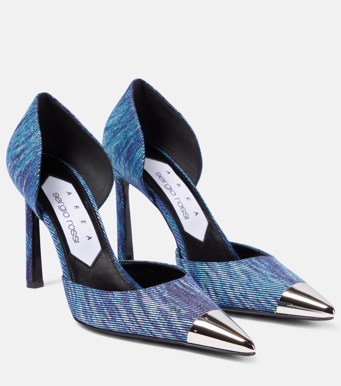 x Sergio Rossi denim pumps in blue - Area | Mytheresa