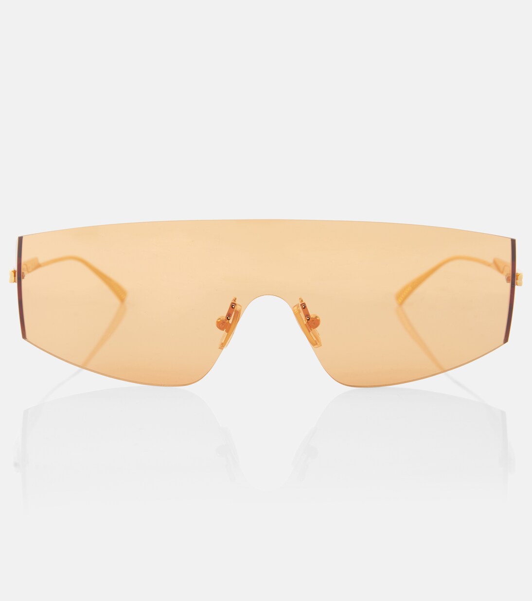 Futuristic shield sunglasses in orange - Bottega Veneta | Mytheresa