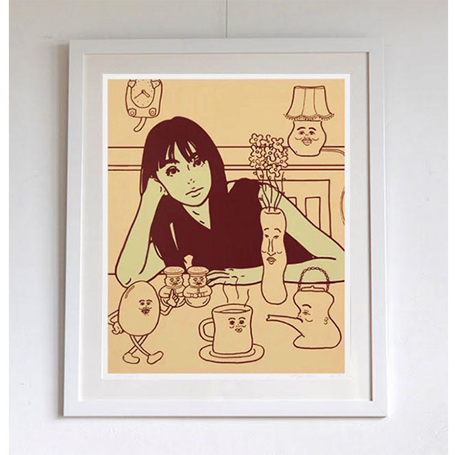 KYNEの魅力が増しているNONCHELEEEとのコラボシルクスクリーン ー