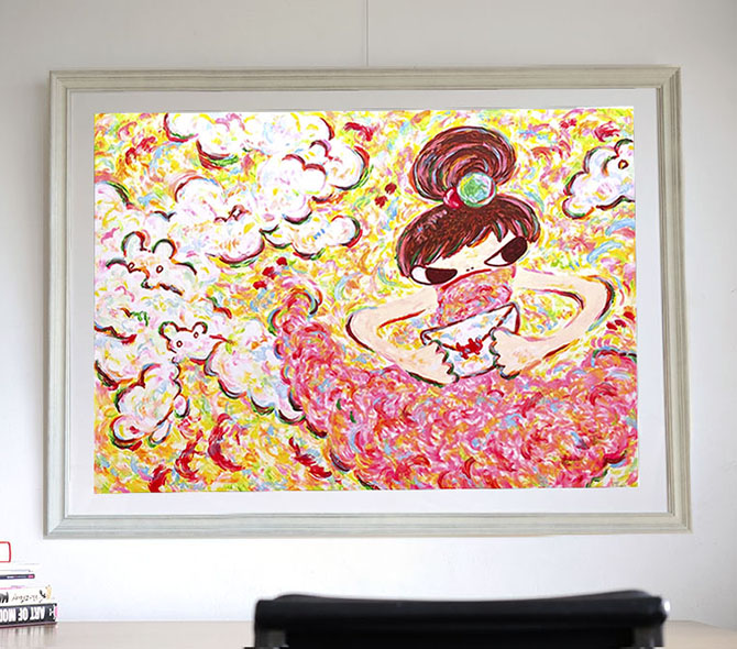 ロッカクアヤコの「Untitled（Letter Girl）」アート＆ポスターを販売