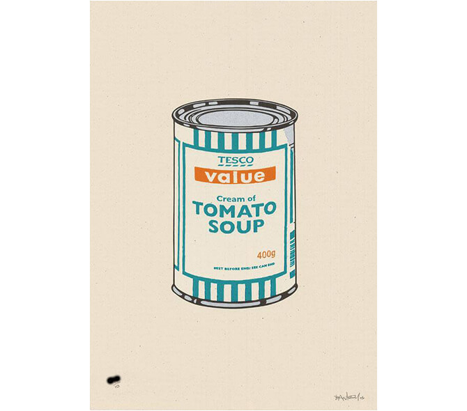 Banksy (バンクシー) のスペシャルな 'Soup Can' がPest Controlによる