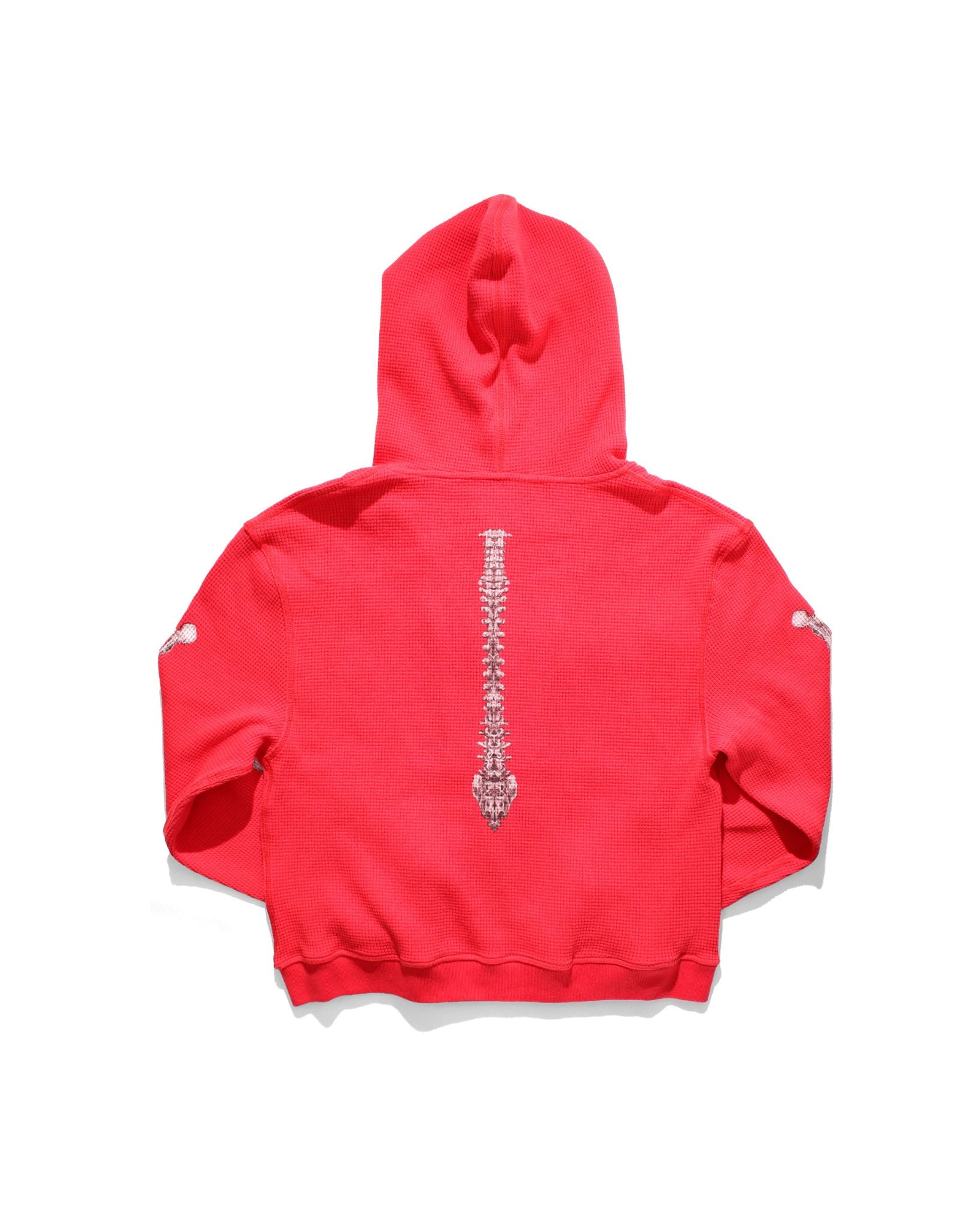 BONE THERMAL ZIP-UP HOODIE – RED – NOREMID