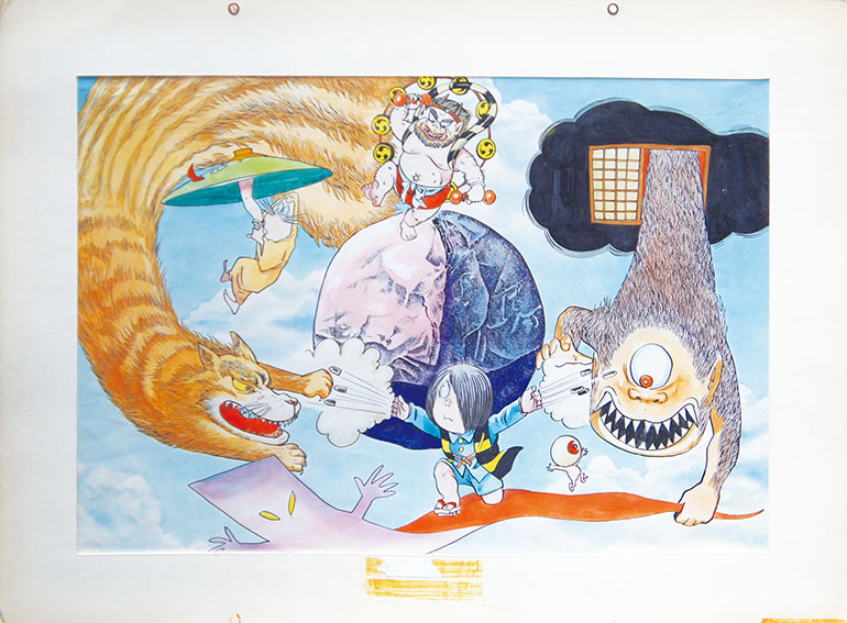 Shigeru Mizuki / 水木しげる画稿「ゲゲゲの鬼太郎妖怪図鑑」より