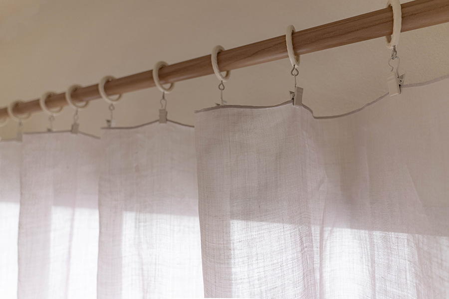 natsusobiku online store - 軽く透明感のある麻のクリップ留め