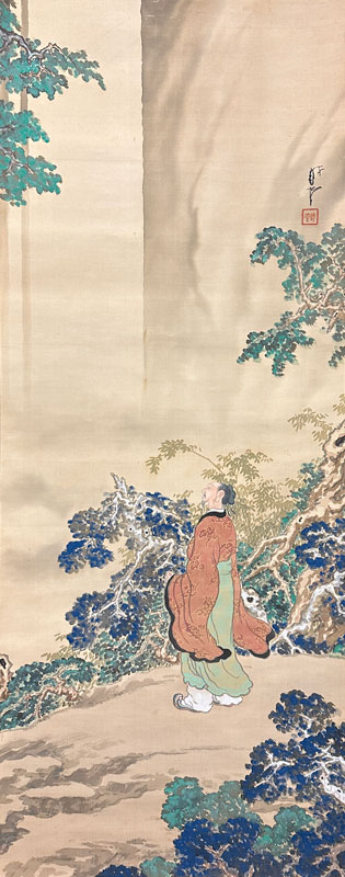 尾竹越堂 李白/掛け軸(Hanging scrolls) 絵画の買取 販売 鑑定/長良川画廊