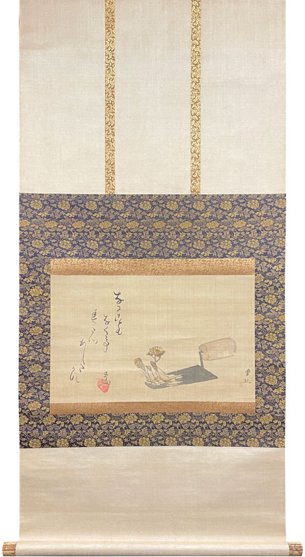 真作/竹渓/寿老図/布袋屋掛軸HC-42 真作/竹渓/寿老図/布袋屋掛軸HC-42