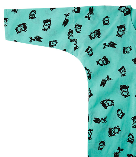 上下組 たぬき（緑×茶／たぬき） 浅草中屋-商品詳細：浅草中屋「祭り