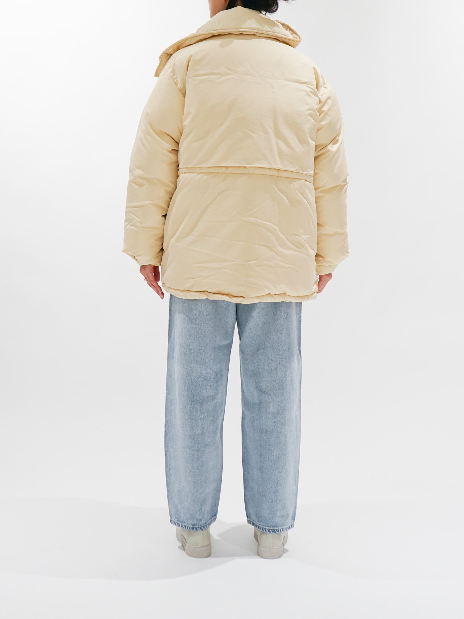 Namu Shop - Auralee Fine Polyester Chambray Down Coat - Light