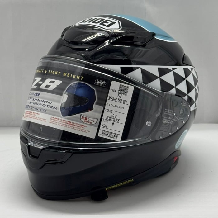 在庫限り】Z-8 Shakin' SPEED GRAPHIX TC-2 BLUE/BLACK フルフェイス
