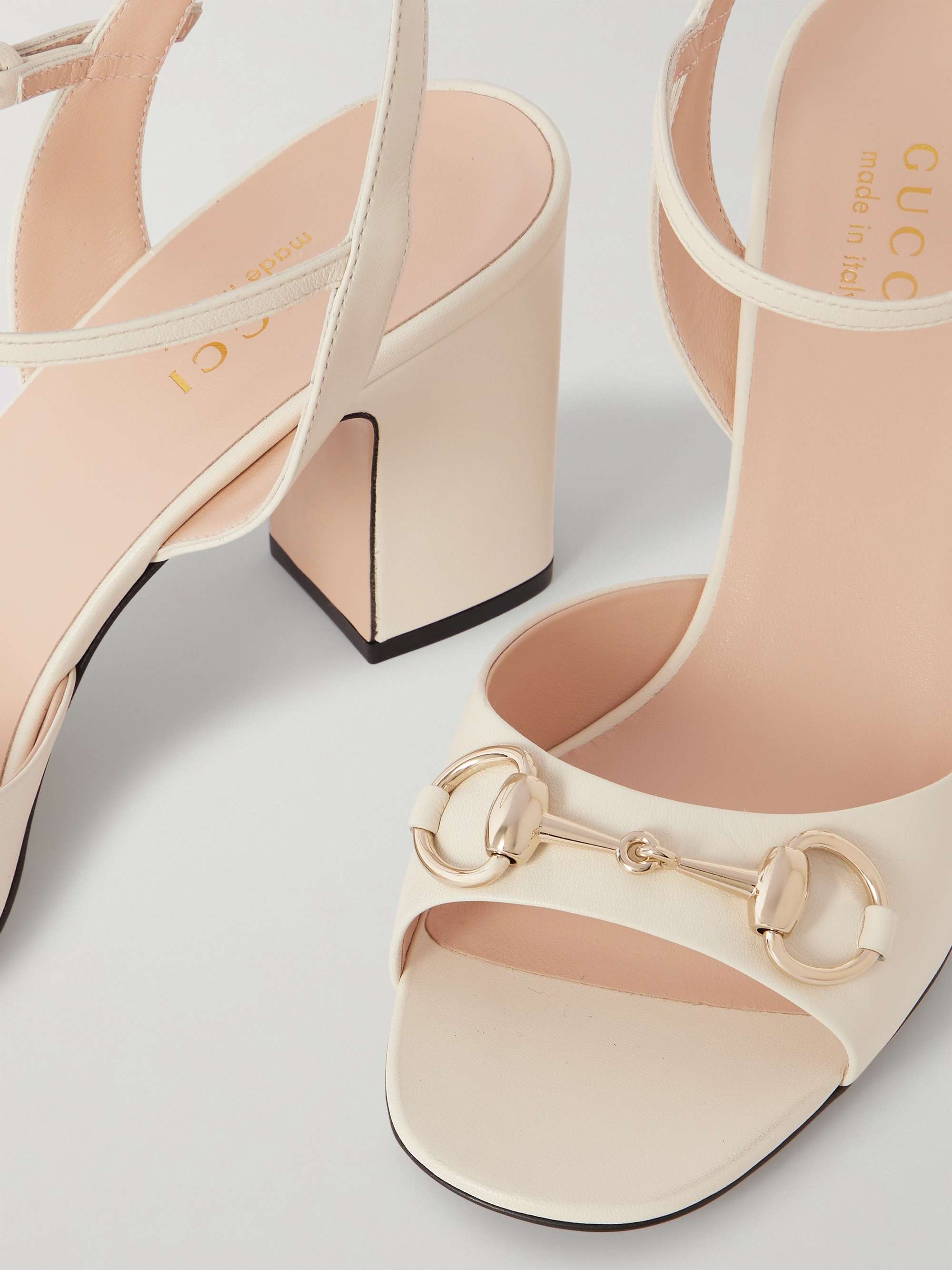 GUCCI Lady horsebit-embellished leather sandals | NET-A-PORTER
